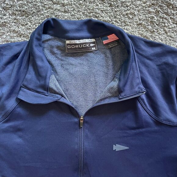 Goruck American Training Half Zip Pullover Performance Navy Blue Mens M USA - Picture 3 of 7